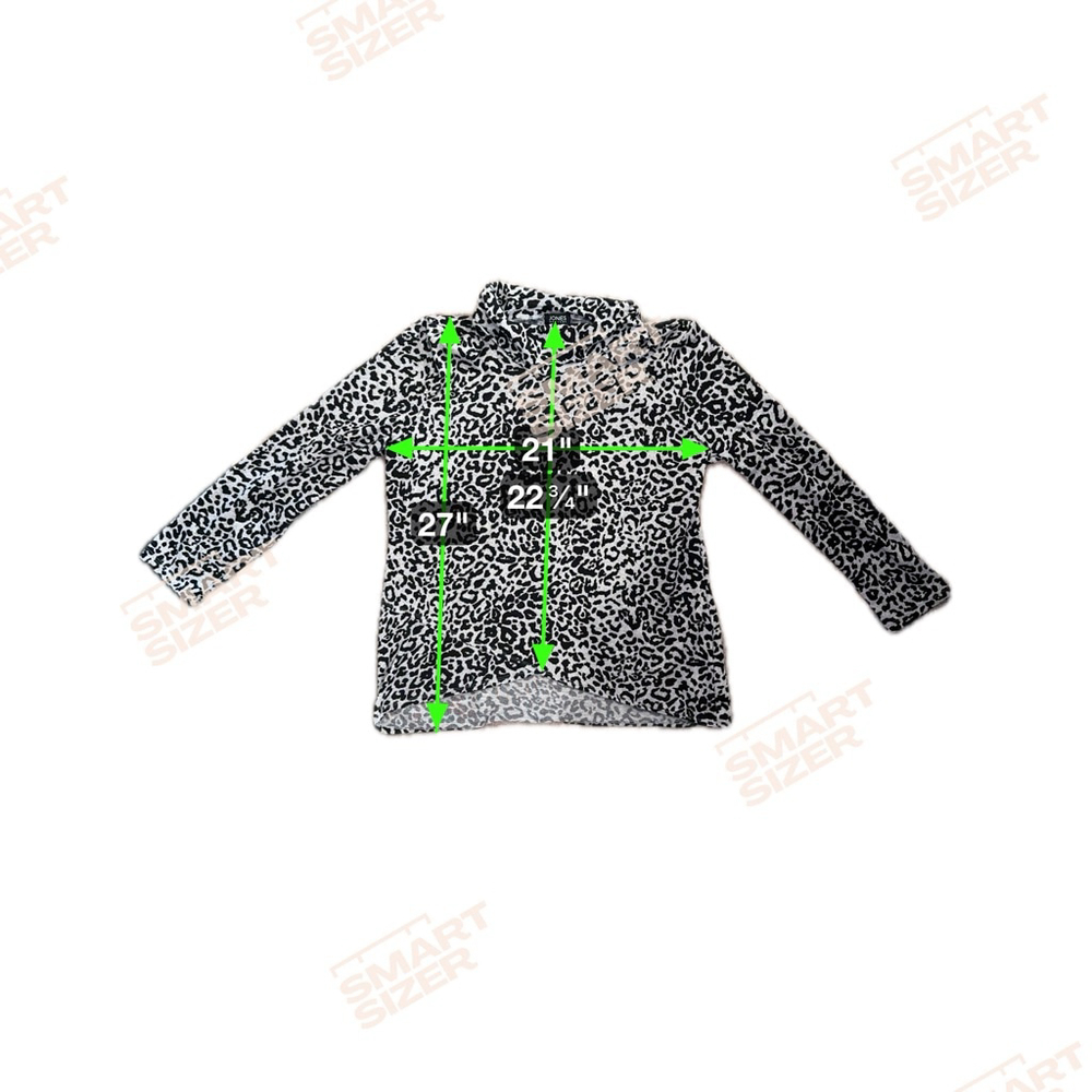 Jones New York Gray Leopard Print Turtleneck - Picture 3 of 8